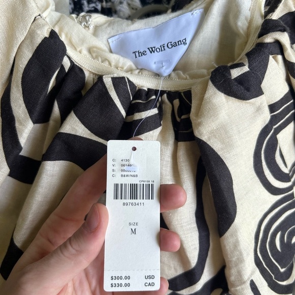 NEW NWT The Wolf Gang Dresses The Wolf Gang Mirador Mini Dress Size Medium Linen - Picture 5 of 10